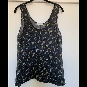 Hinge floral silk top